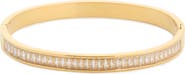 EYE CANDY LOS ANGELES Octavia Baguette Cubic Zirconia Bangle Bracelet