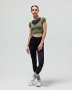 Reformer Ribbed Cap Sleeve Crop Top