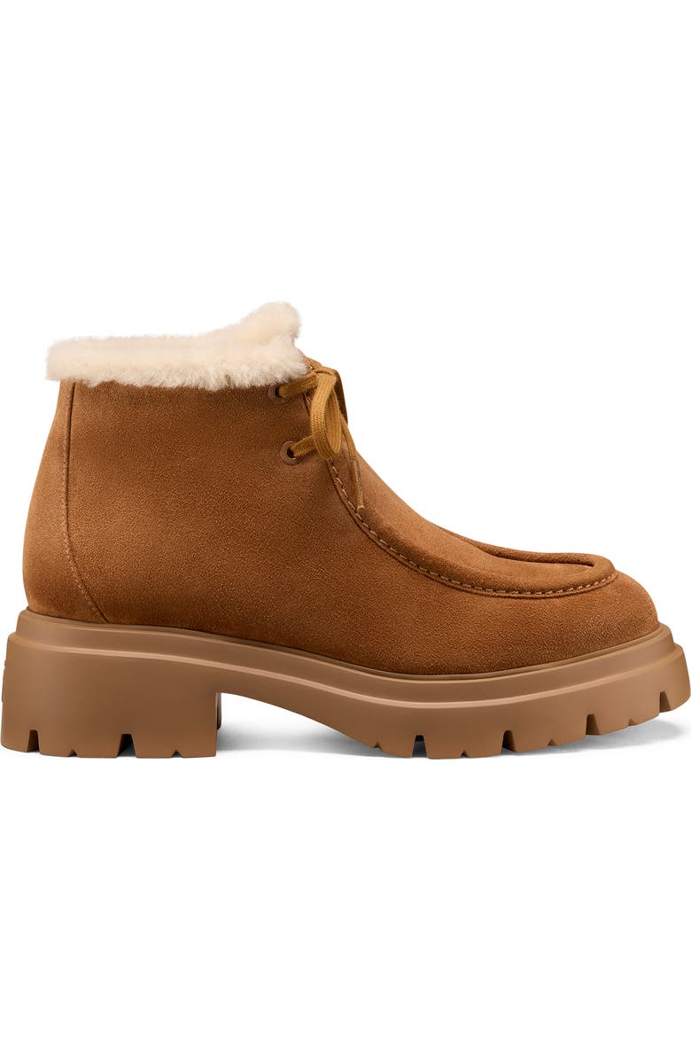 Stuart Weitzman Hudson Genuine Shearling Lined Chukka Boot, Alternate, color, Doe/ Vanilla