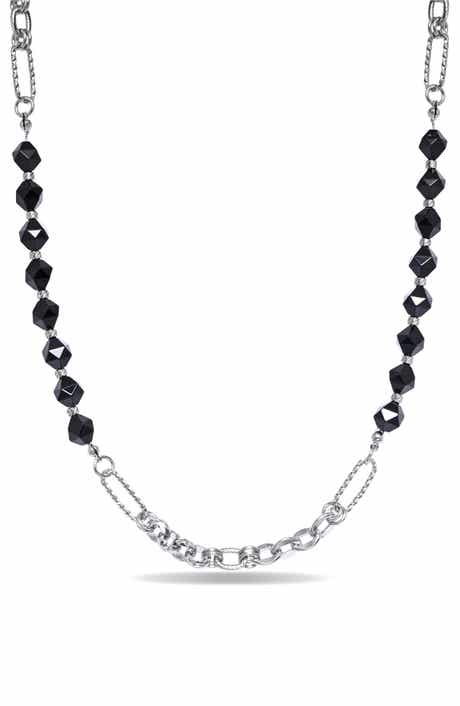 EYE CANDY LOS ANGELES Men's Wyatt Agate & Chain Necklace