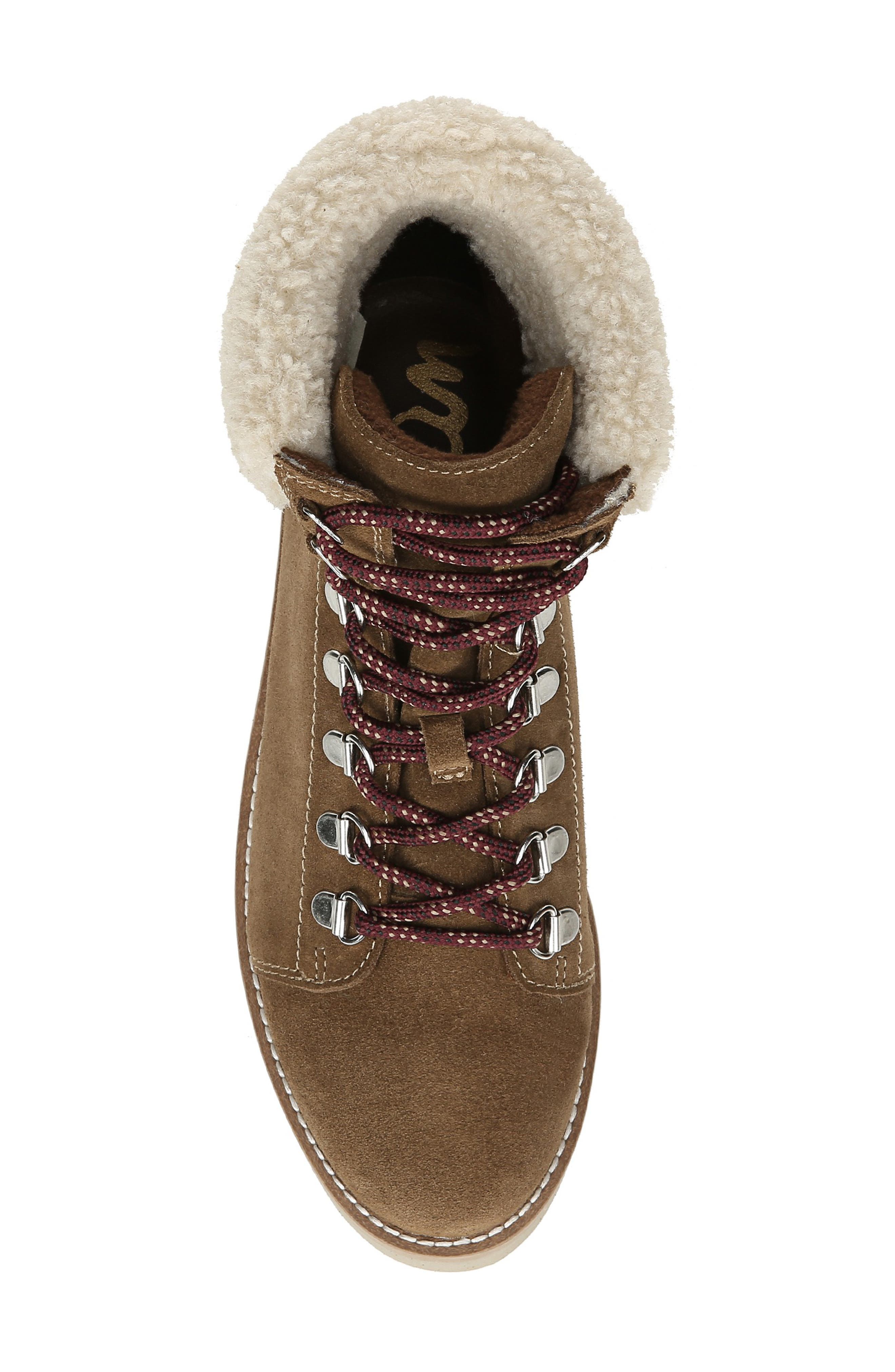 Sam Edelman Franc Hiking Boot with Faux Shearling Trim, Alternate, color, 