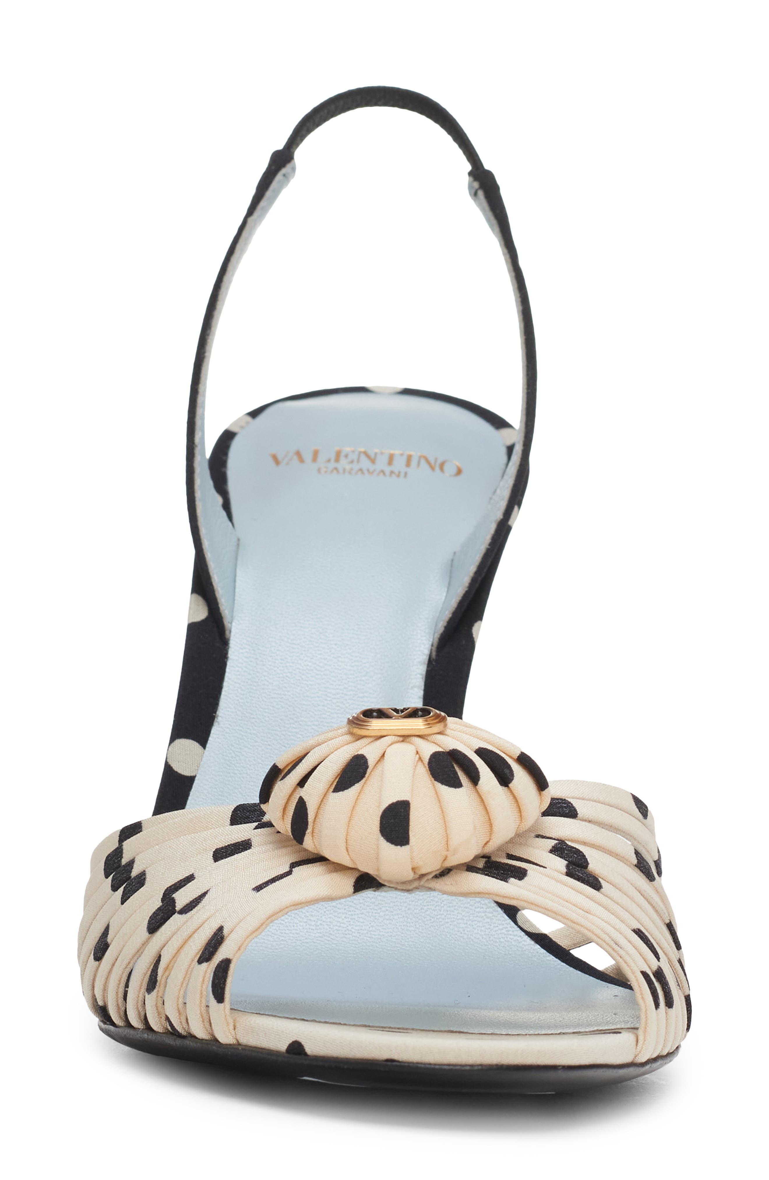 Coeur Royal Polka Dot Sandal, Alternate, color, BLACK/ OFF WHITE
