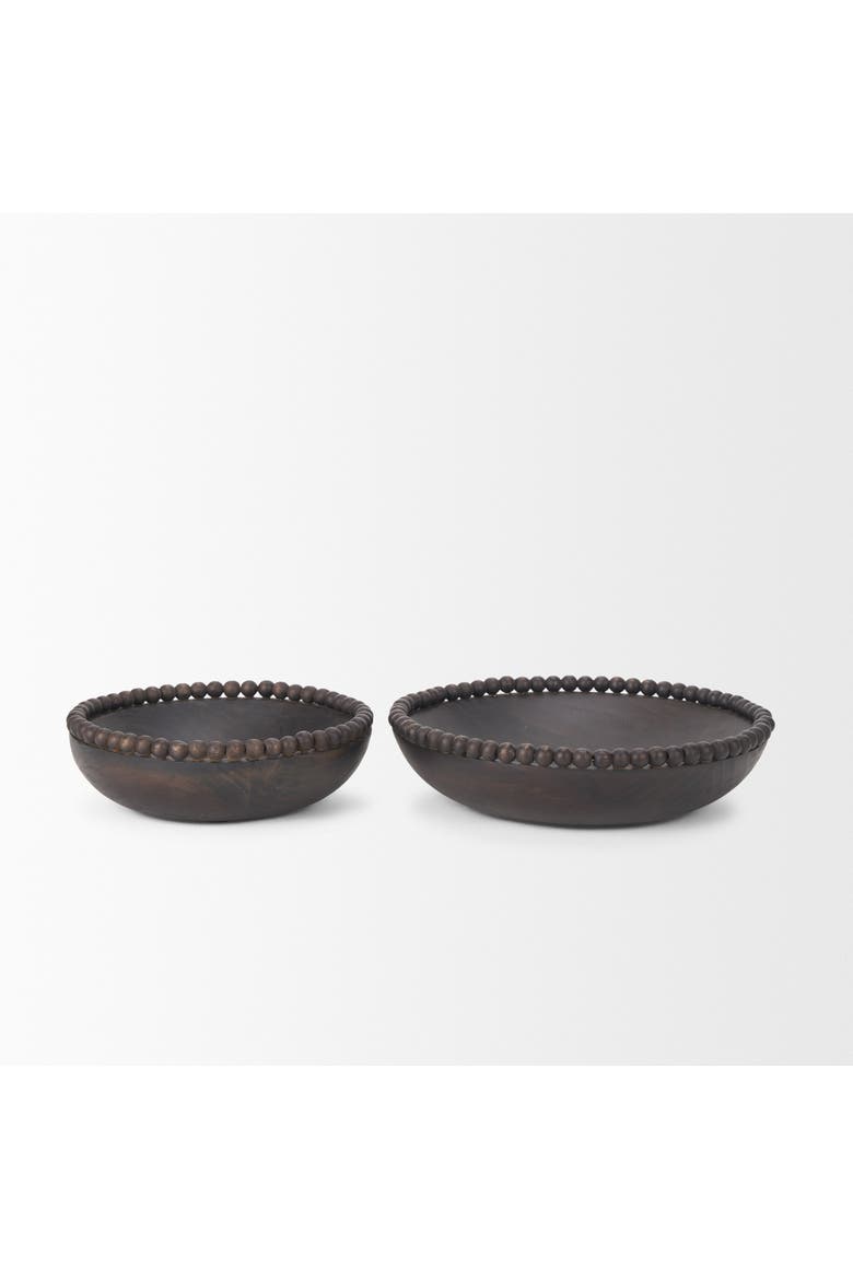 Wendell Wood Beads Round Bowls, Alternate, color, Black