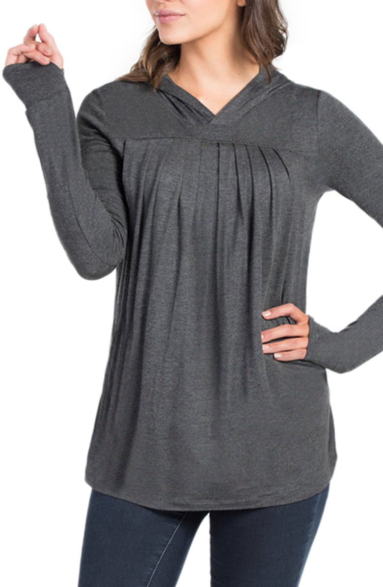 Savi Mom Hooded Maternity/Nursing Tunic, Alternate, color,