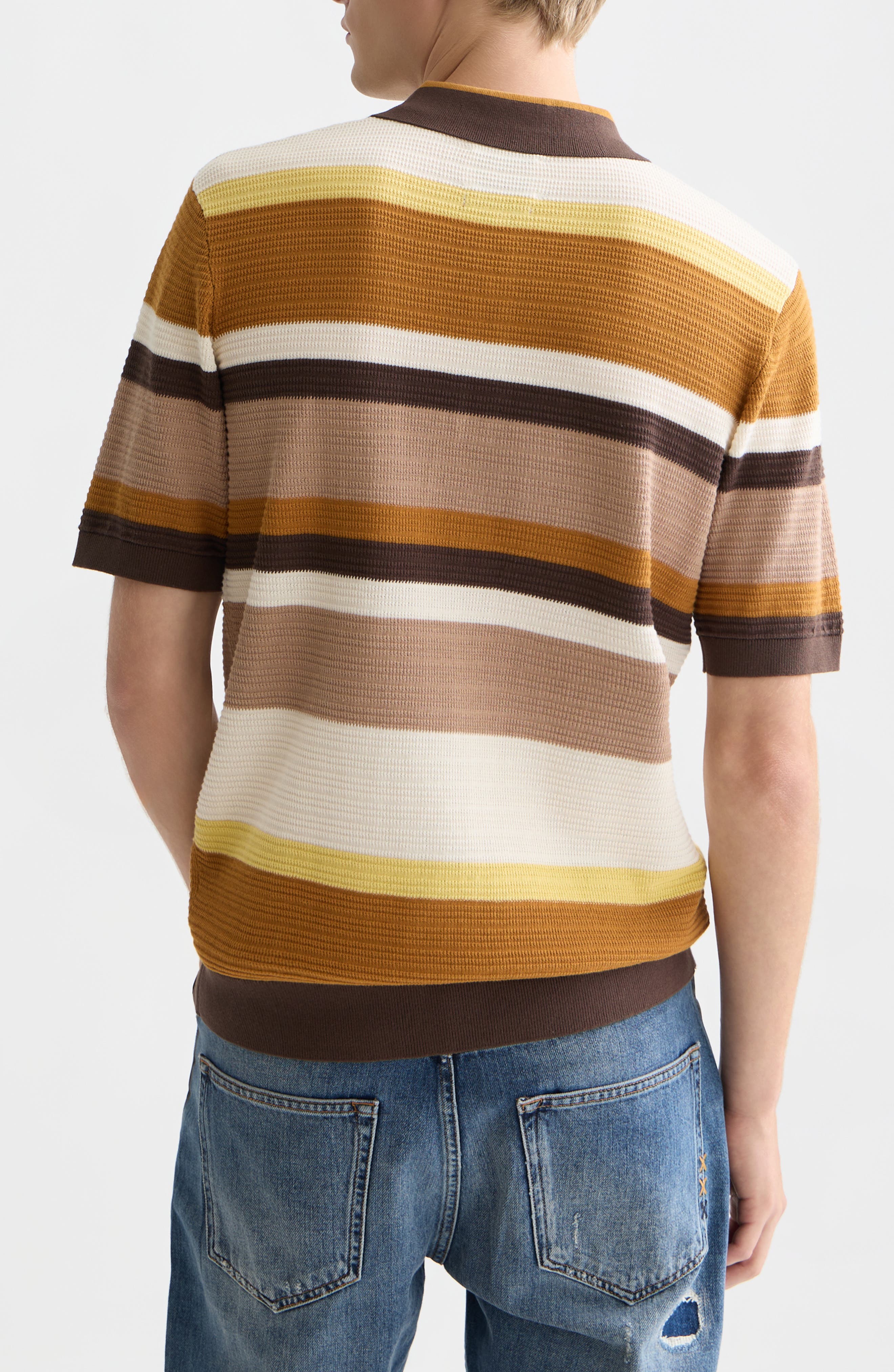 Stripe Textured Polo - image 4