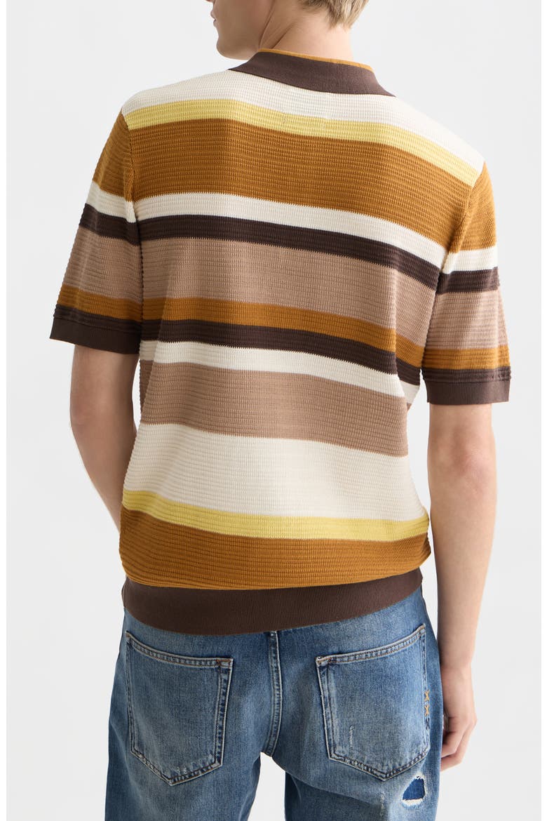 Stripe Textured Polo, Alternate, color, CATHAY SPICE STRIPE