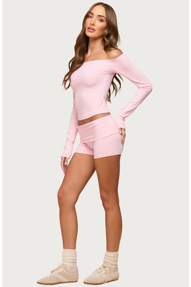 Tezia Off the Shoulder Long Sleeve Top, Alternate, color, PINK