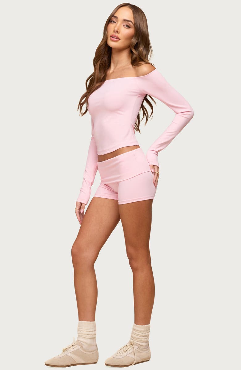 EDIKTED Tezia Off the Shoulder Long Sleeve Top, Alternate, color,