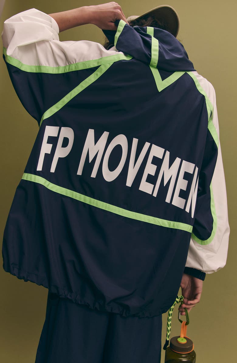 Free People FP Movement Care Like the Wind Anorak, Alternate, color, Midnight Navy Combo