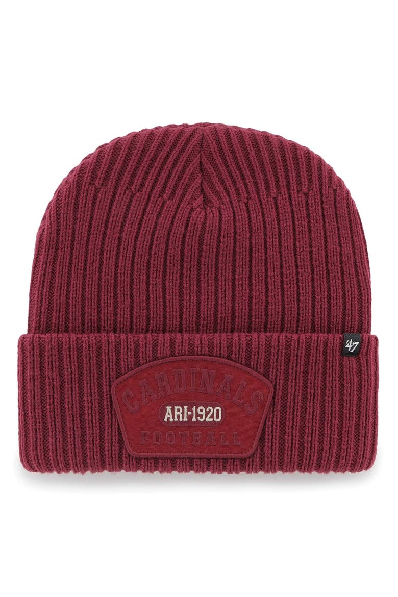 Men's '47 Cardinal Arizona Cardinals Ridgeway Cuffed Knit Hat, Main, color, Cardinal