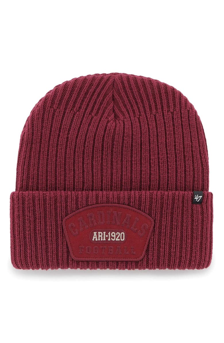 '47 Men's '47 Cardinal Arizona Cardinals Ridgeway Cuffed Knit Hat, Main, color, Cardinal
