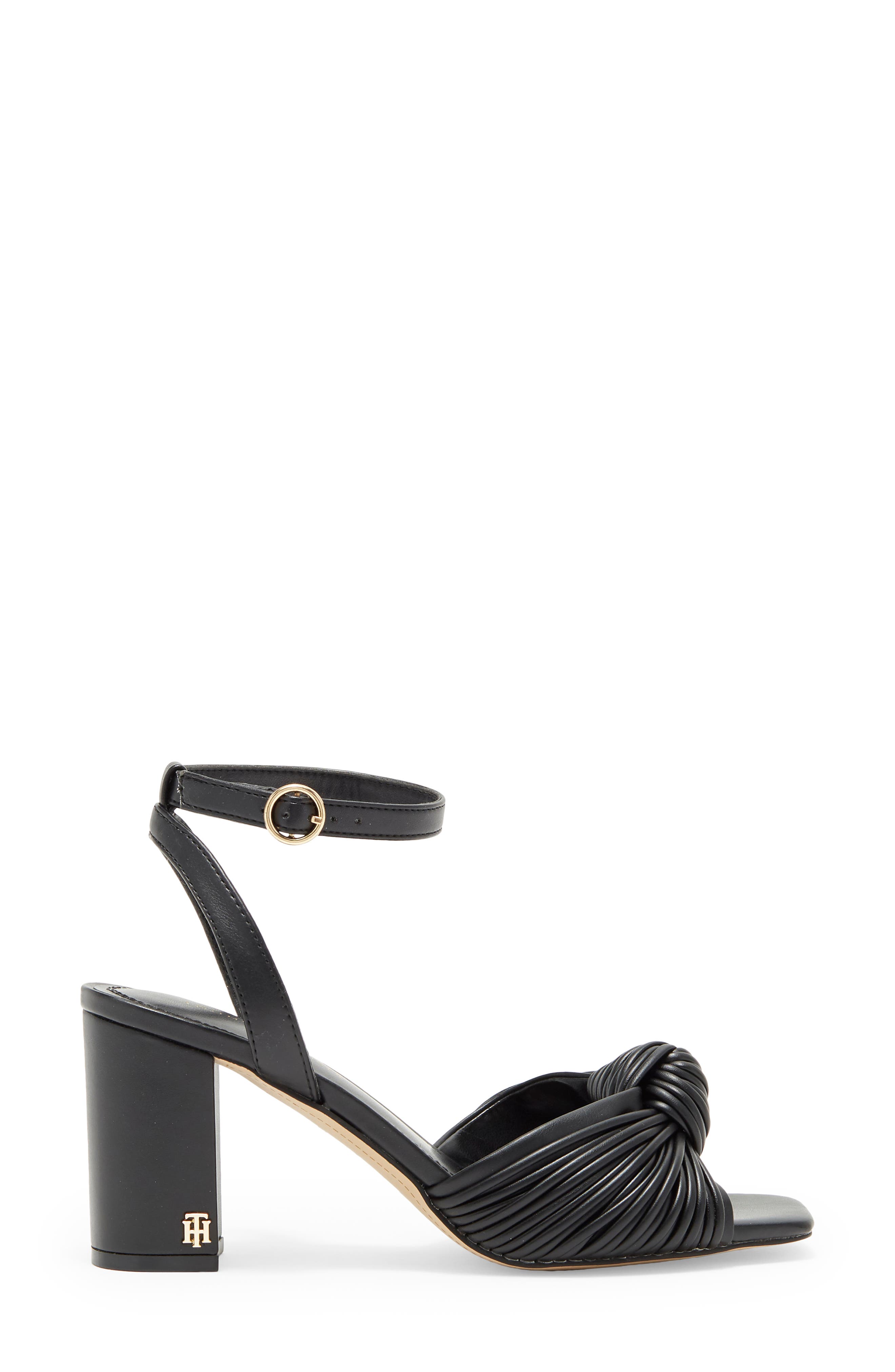 Tommy Hilfiger Sarifina Knotted Strap Sandal, Alternate, color, Black