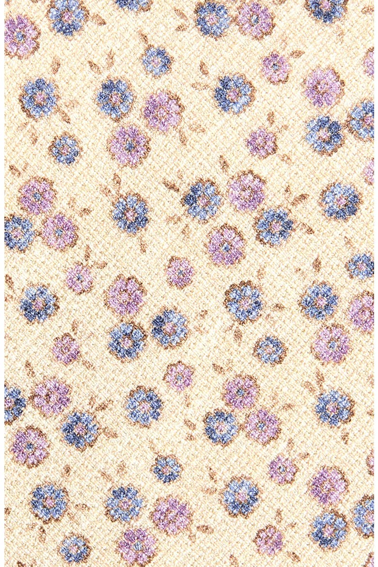 Floral Print Silk Tie, Alternate, color, LILAC