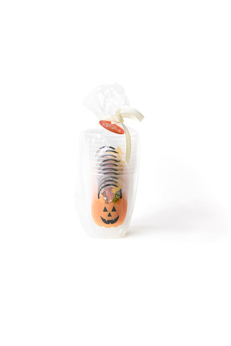 Treat Bucket Frosted Cups Set of 10, Alternate, color, Orange