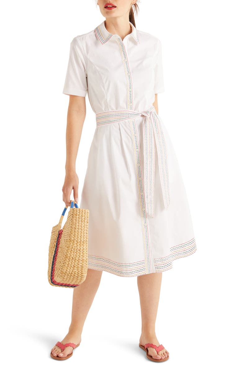 Boden Anastasia Fit & Flare Shirtdress, Main, color, 