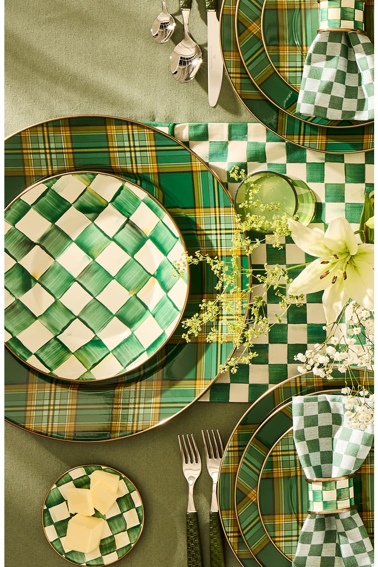 Tartan Serving Platter, Alternate, color, GREEN
