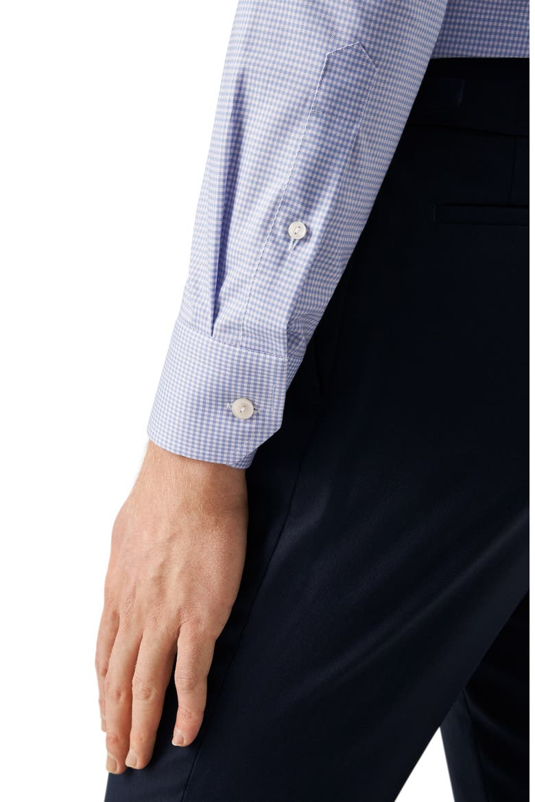 Slim Fit Check Stretch Cotton & Lyocell Dress Shirt, Alternate, color, LIGHT PASTEL PURPLE