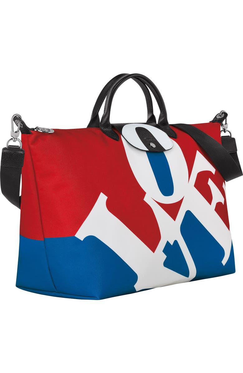 Longchamp X Robert Indiana Large Le Pliage Recycled Polyester Canvas Duffle Bag, Alternate, color,