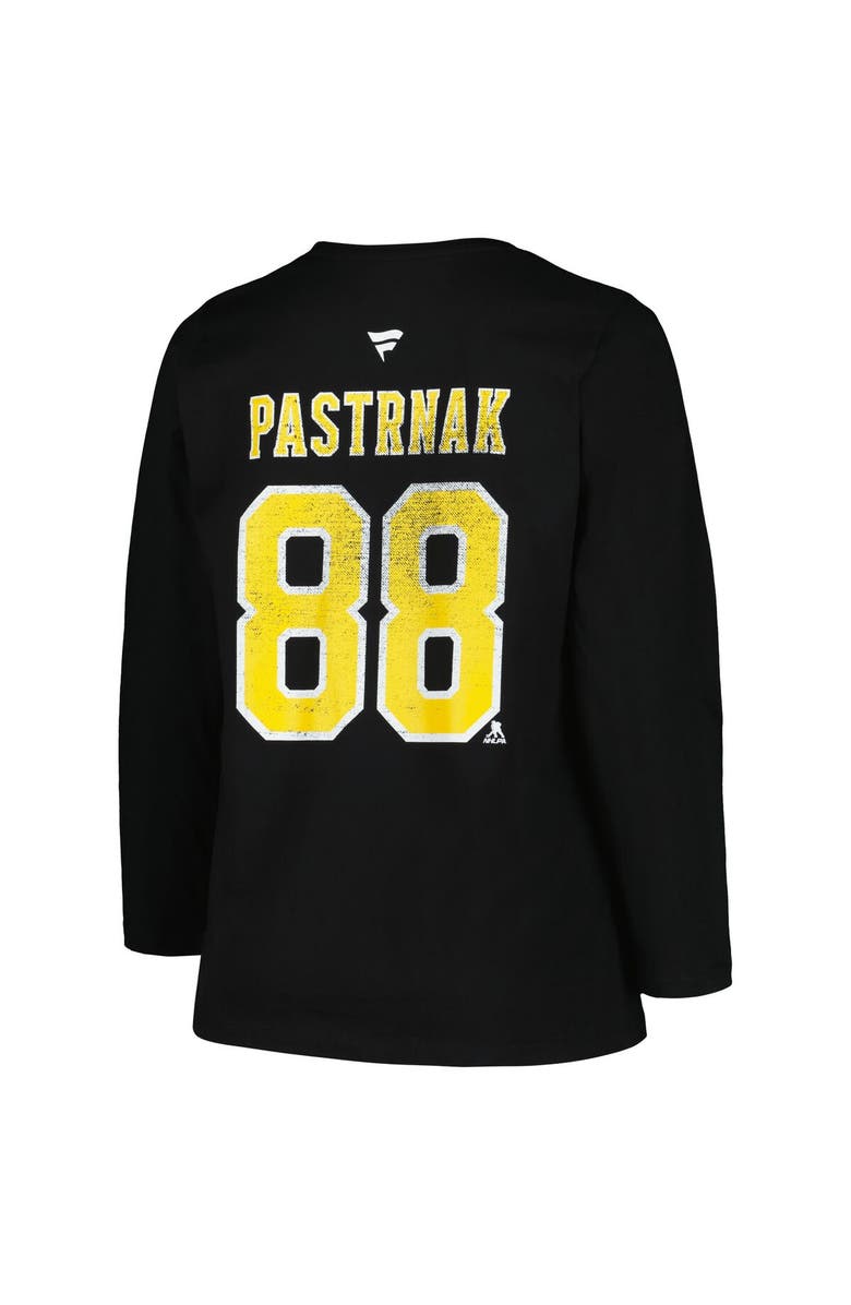 PROFILE Women's Profile David Pastrnak Black Boston Bruins Plus Size Name & Number Long Sleeve T-Shirt, Alternate, color, Black
