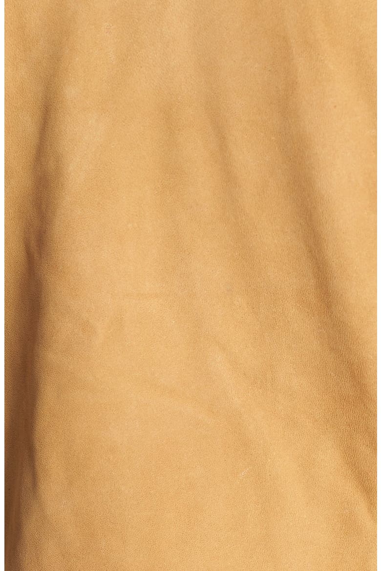 Collarless Suede Jacket, Alternate, color, GOLDEN HAZE