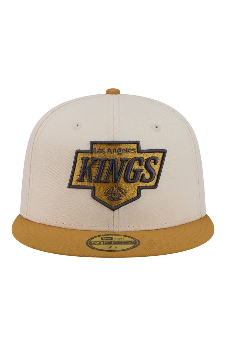 New Era Men's New Era  Cream/Tan Los Angeles Kings Colorpack Two-Tone 59FIFTY Fitted Hat, Alternate, color, Cream