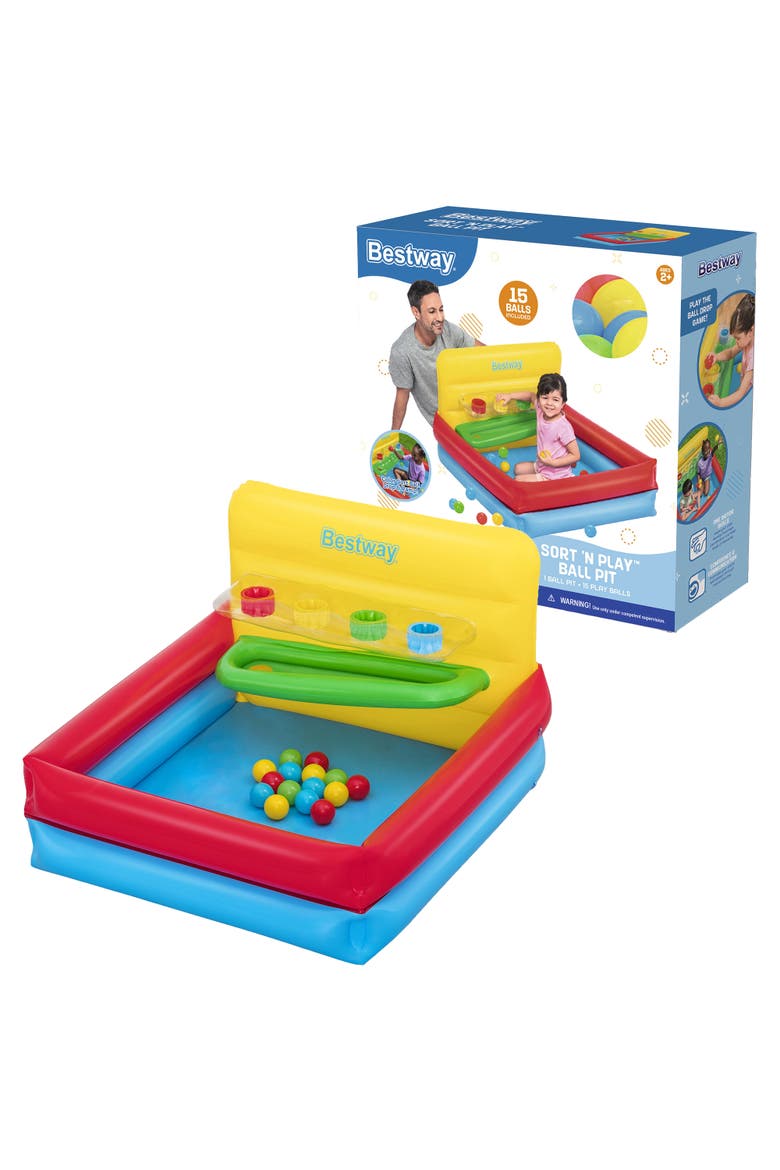 Sort 'n Play Inflatable Ball Pit with 15 Play Balls, Alternate, color, Multicolored