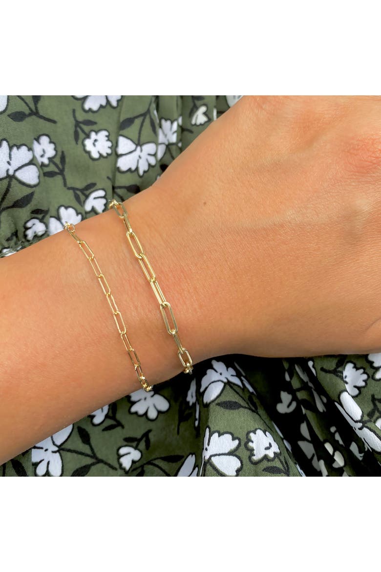 Large Paperclip Bracelet, Alternate, color, Yellow Gold