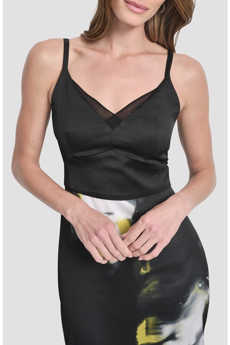 Mesh & Sequin Paneled Midi Skirt, Alternate, color, MARBLED CITRONELLA