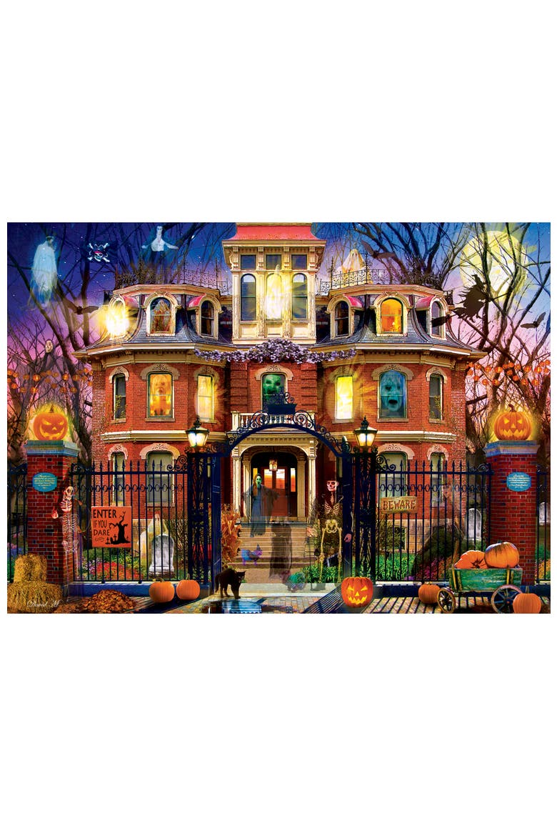Haunted House 1000 Piece Glow Puzzle, Alternate, color, Multicolor