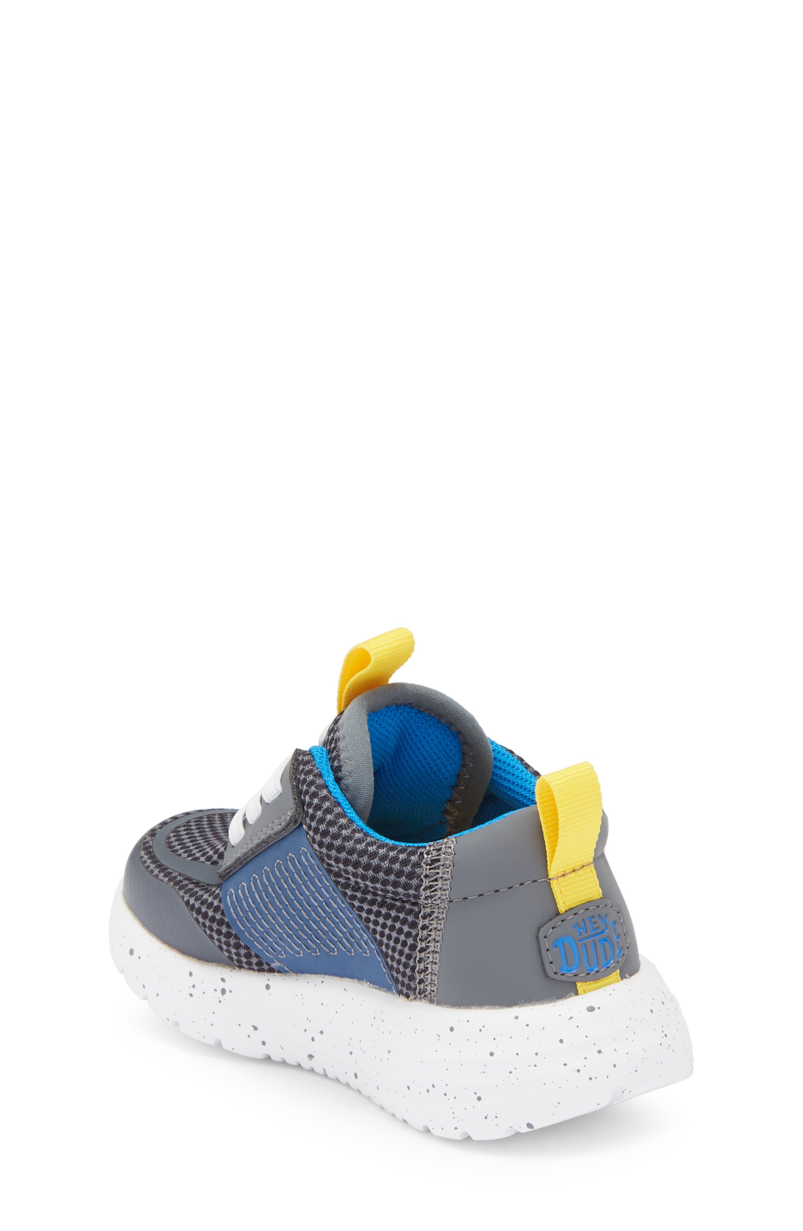 Hey Dude Kids' Sirocoo Play Sneaker, Alternate, color, Varsity Dark Grey/ Blue