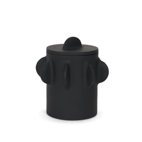 Deacon Metal Canister with Sculptural Handles