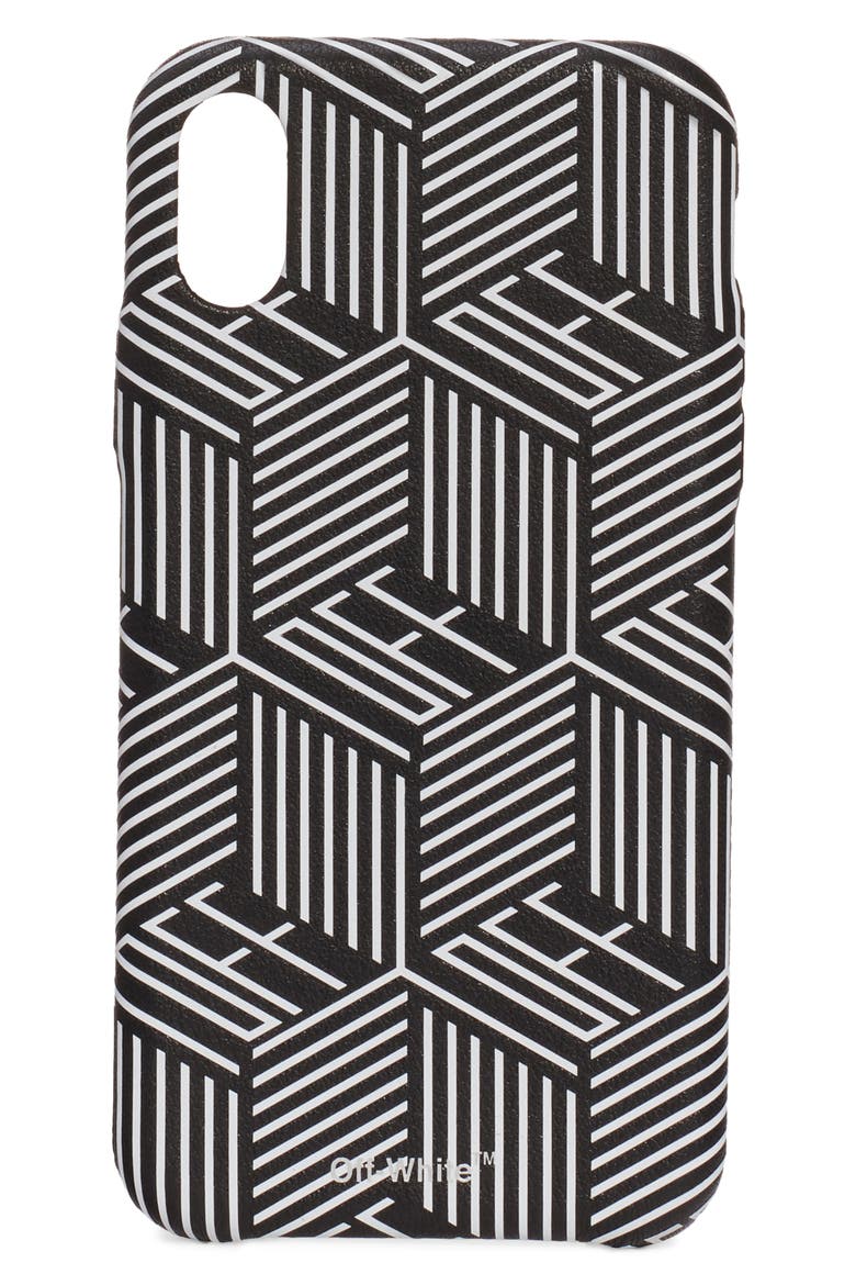 Monogram iPhone X Case, Main, color, BLACK ALL OVER