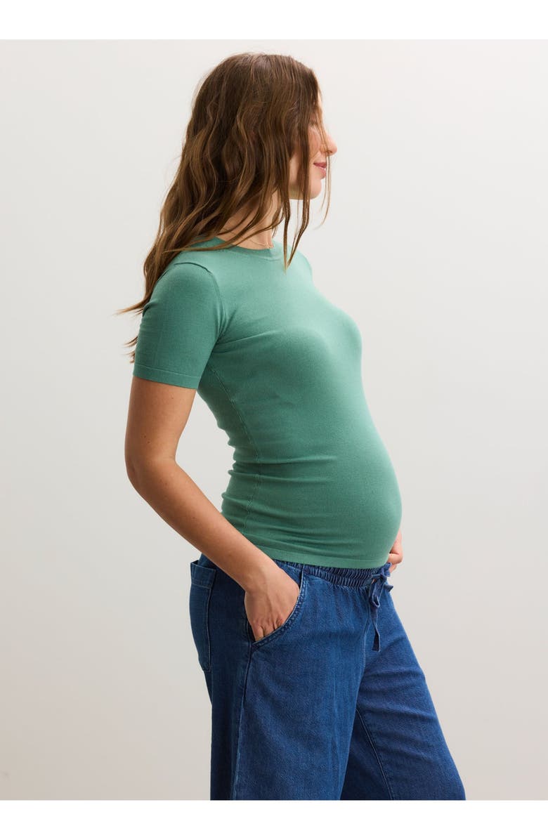 HATCH Collection The Softsculpt Knit Maternity Tee, Alternate, color, Juniper
