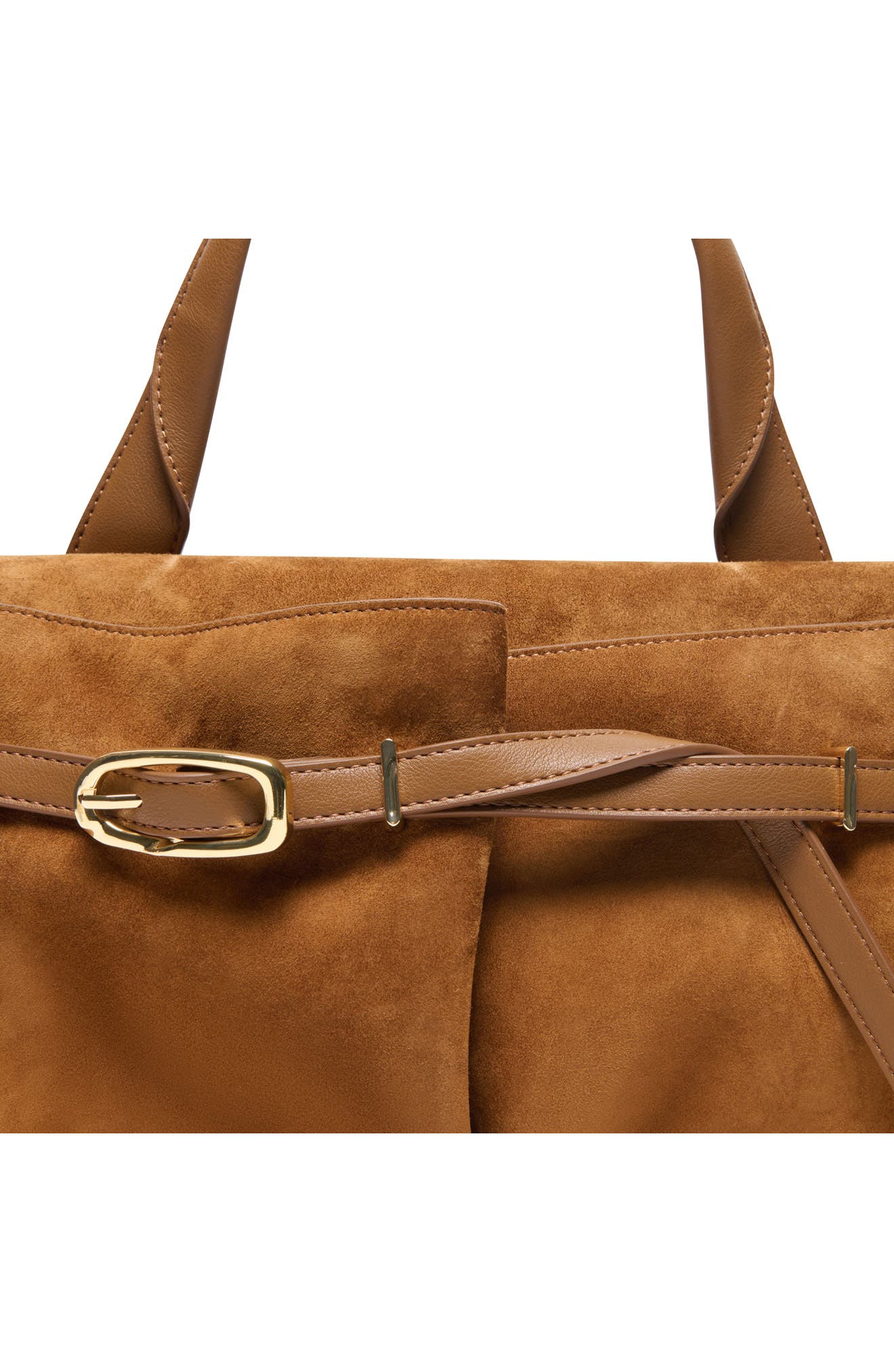 Borgo Suede Satchel, Alternate, color, DARK TAN