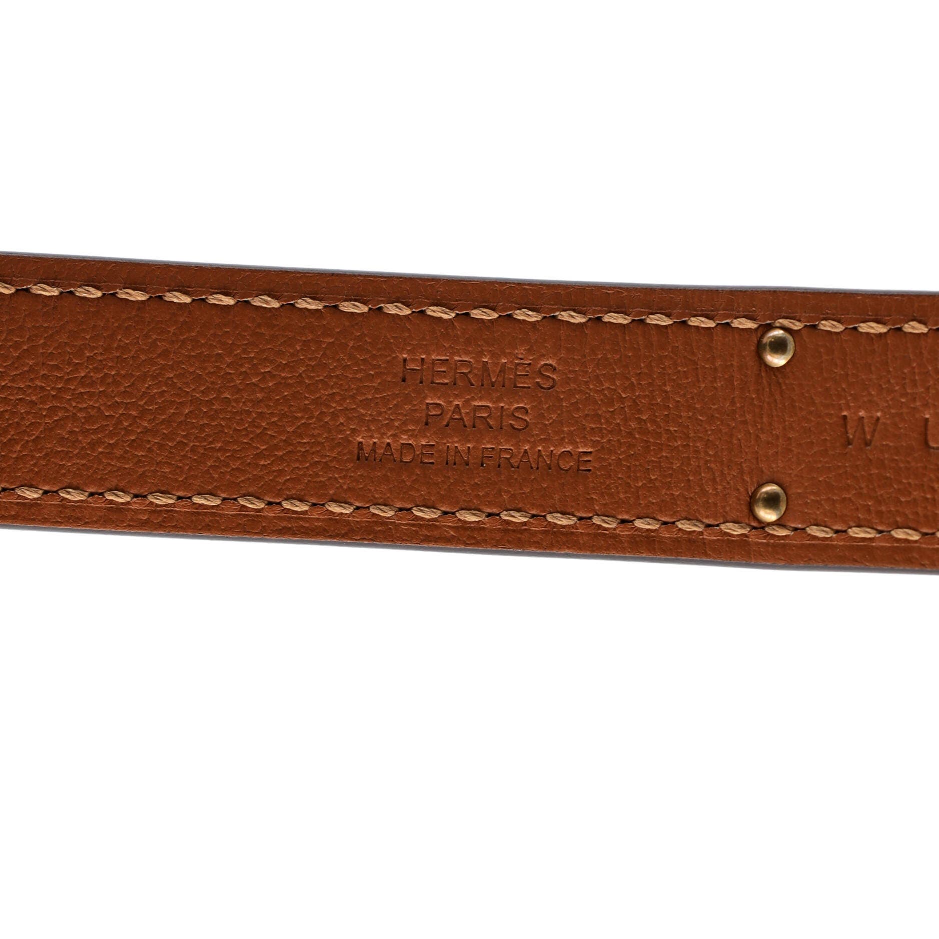 Pre-Owned Hermes Kelly Belt Leather Thin, Alternate, color, Neutral