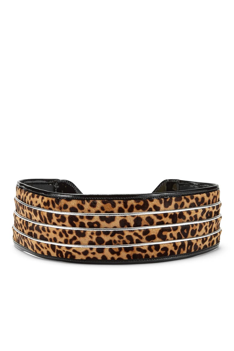 Belt Leopard Women, Main, color, black