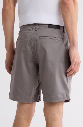 Stretch Cotton Sateen Chino Shorts