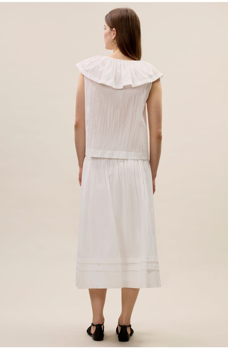 Rebecca Taylor Marietta Crinkle Top, Alternate, color, Milk