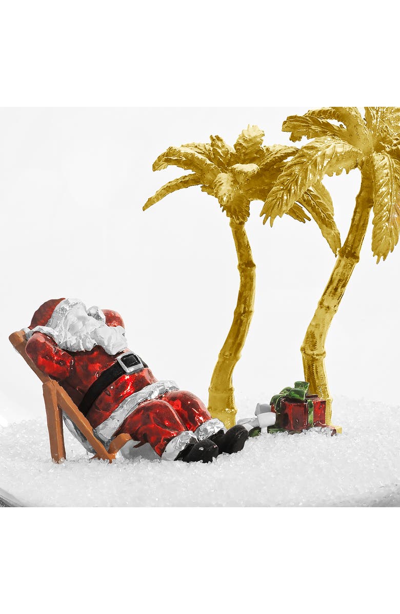 Michael Aram Island Santa Snow Globe Ornament, Alternate, color, Gold/ Red Multi