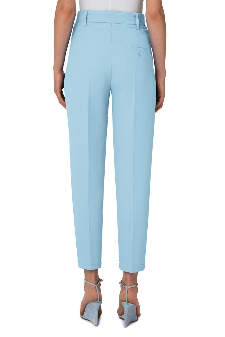 Fred Crop Crêpe Pants, Alternate, color, BLEACHED DENIM