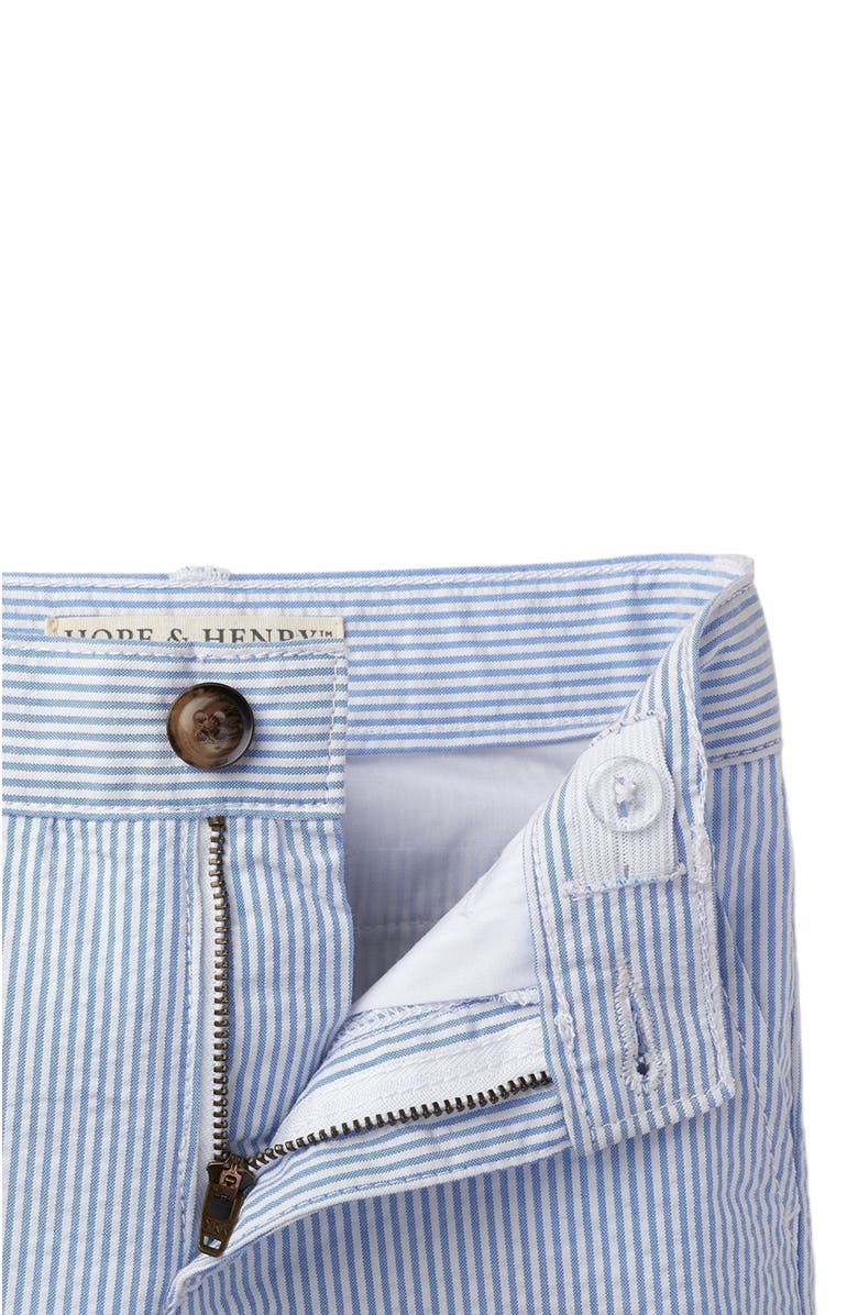 Hope & Henry Boys' Organic Cotton Seersucker Short, Infant, Alternate, color, Blue Seersucker