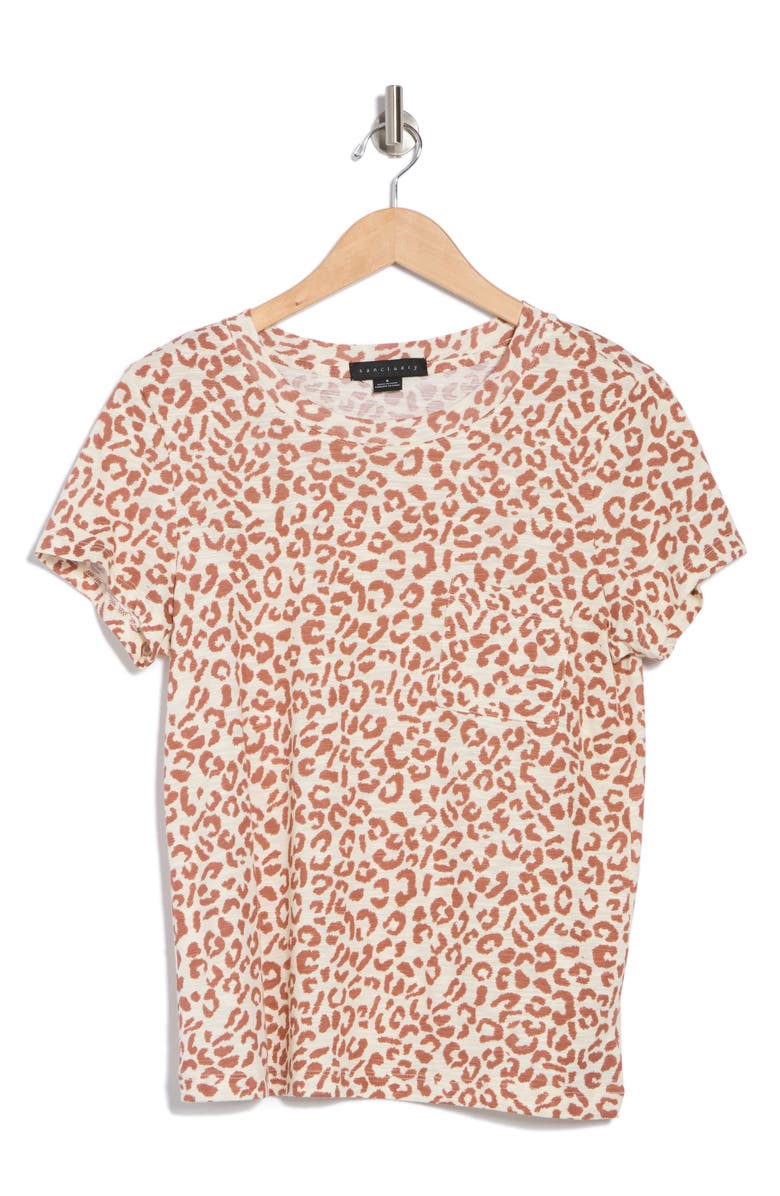 Sanctuary One Pocket T-Shirt, Alternate, color, Cleo Leopard