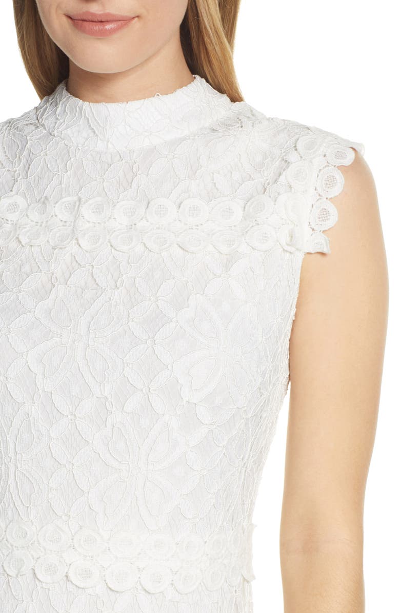 Julia Jordan Lace Sheath Dress, Alternate, color, Ivory
