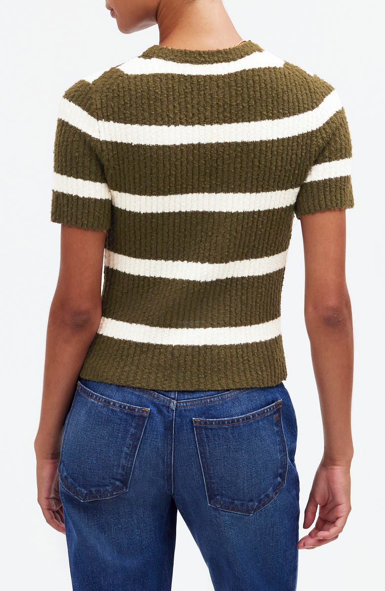 Madewell Stripe Bouclé Knit Crewneck Sweater Top, Alternate, color,