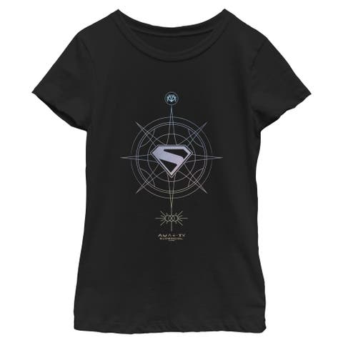 Girl's Supergirl Geometric Logo  Graphic T-Shirt