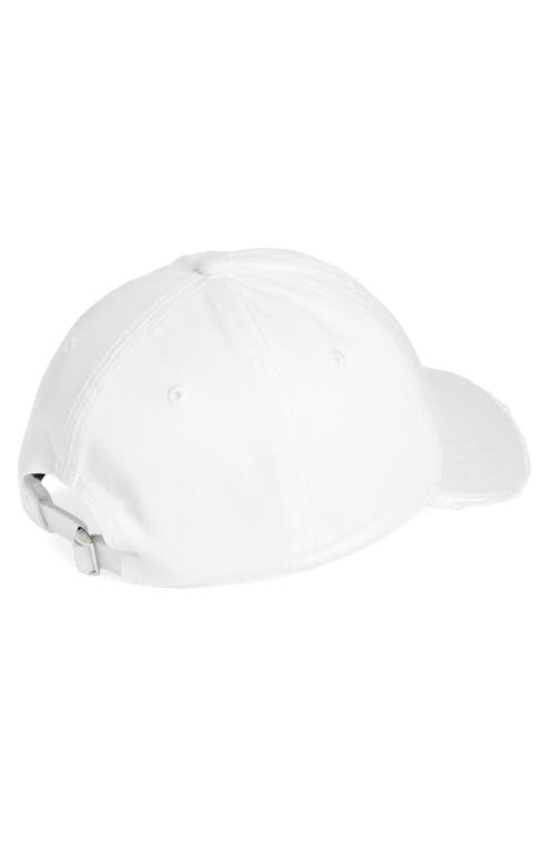 The Accessory Collective Kids' Cherry Embroidered Cotton Twill Baseball Cap In White