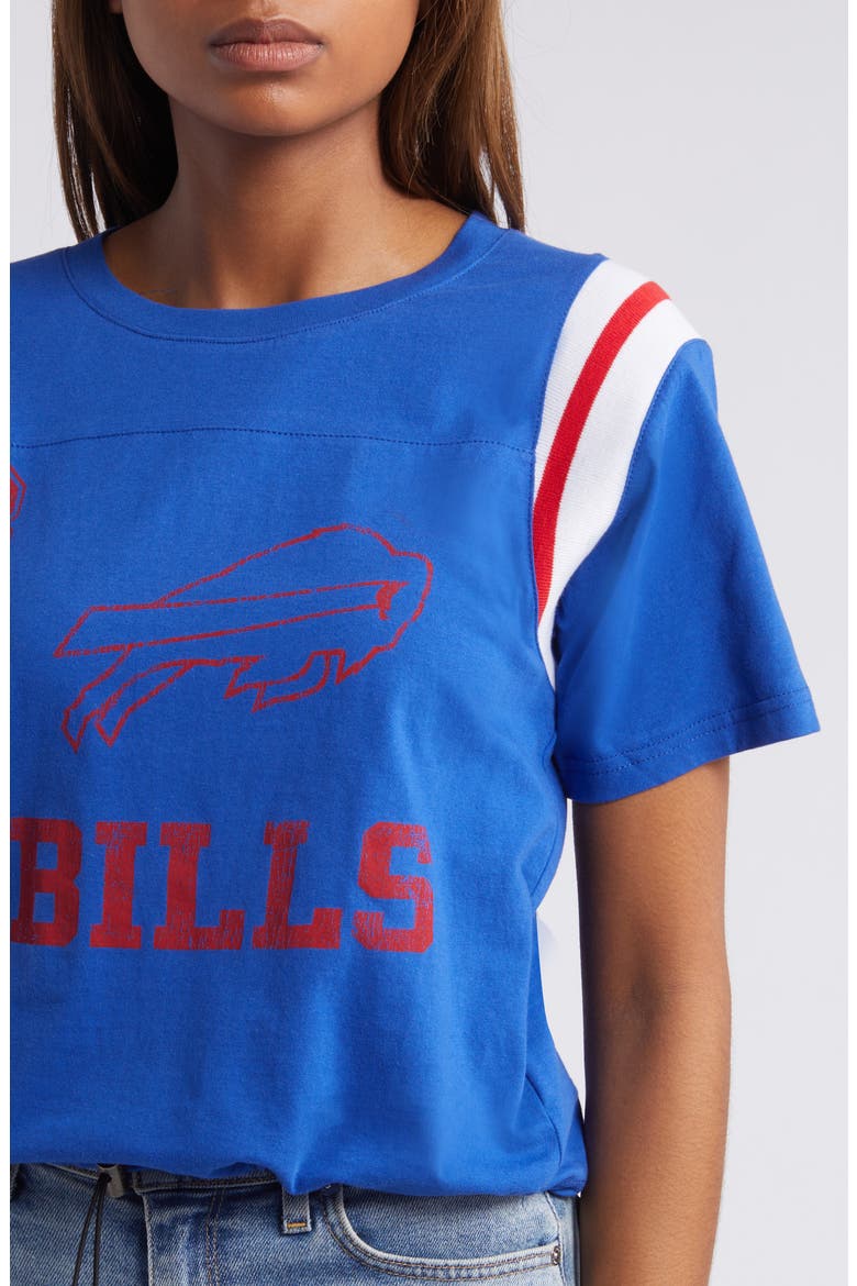 Women's WEAR by Erin Andrews Royal Buffalo Bills Cinched Colorblock T-Shirt, Alternate, color, Royal