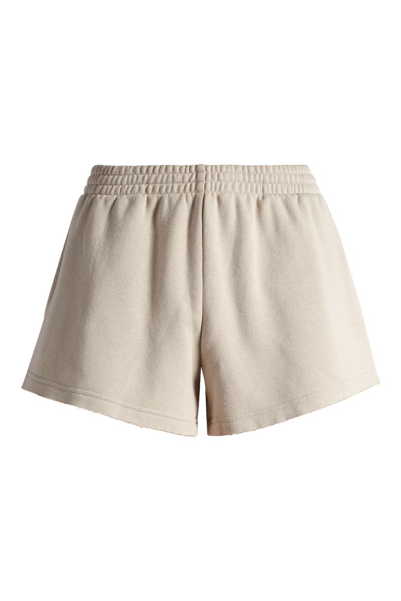 Cotton Fleece Blend Sweat Shorts, Alternate, color, STONE