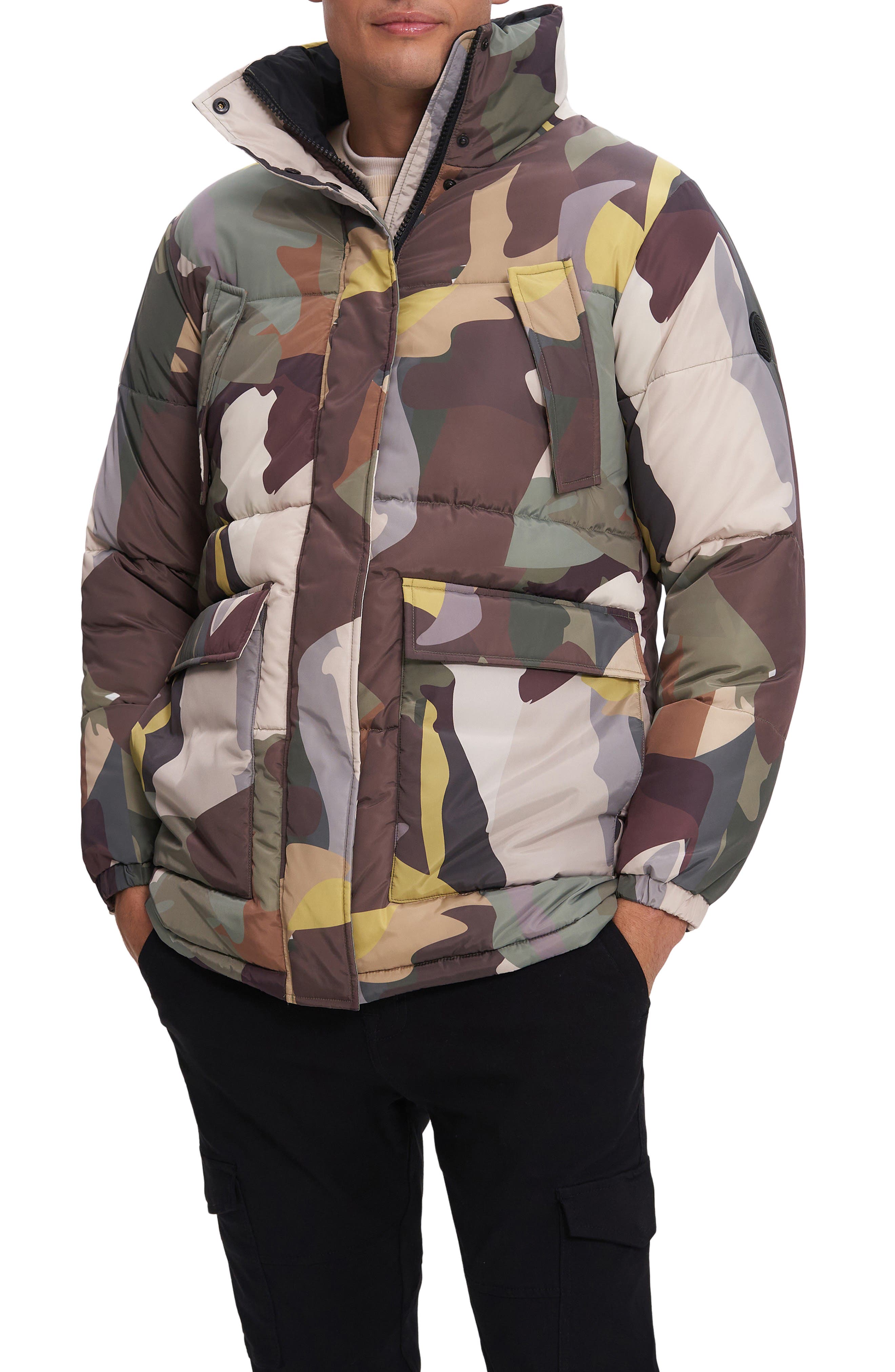 Noize Tamar Camo Print Puffer Jacket