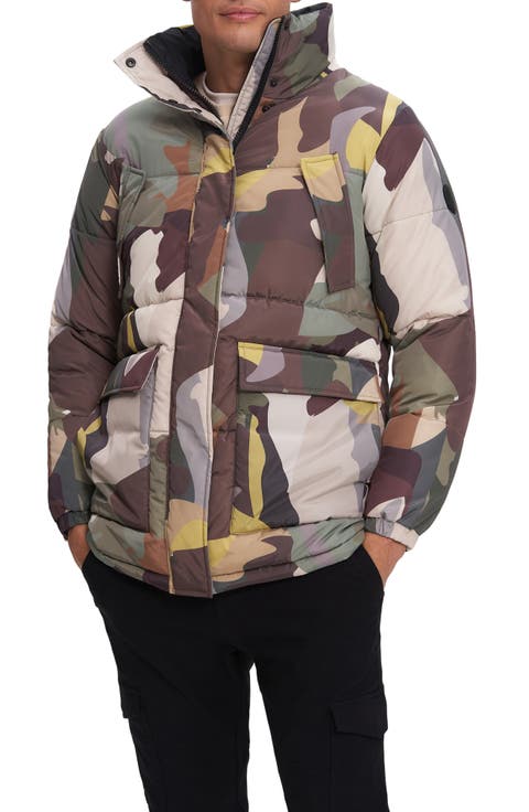 Tamar Camo Print Puffer Jacket
